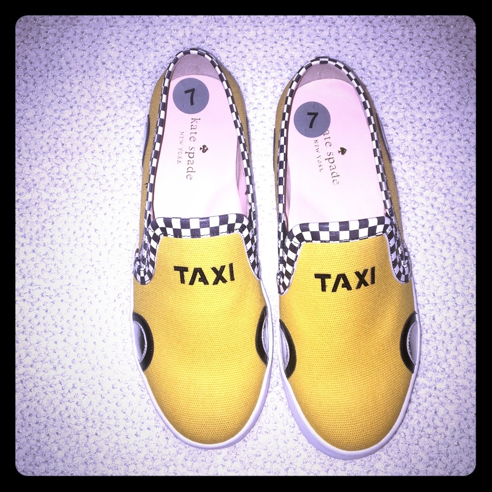 Authentic Kate Spade taxi slip-on sneakers